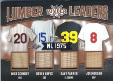 Mike Schmidt,Davey Lopes, Dave Parker,Joe Morgan 1975 NL Lumber Leaders 8/30