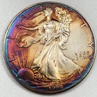 1998 $1 American Silver Eagle 1 troy oz .999 Bullion Toner US Coin - TONING!