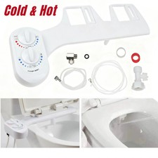 Bidet Fresh Water Spray Set Non Electric Toilet Seat Attachment Cold Hot Wash