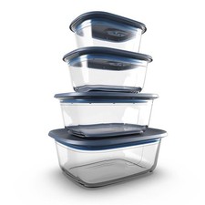 Tupperware Voila Glass Ovenware Rectangular Complete Set Of 4 New