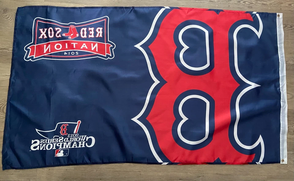 2014 Boston Red Sox Nation 2013 World Series Champions Large Flag Banner Pommel - Image 4 of 4