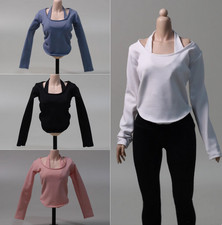 1/6 Female Soldier Top T-shirt Shirt Model 12''DMTOYS Action Figures