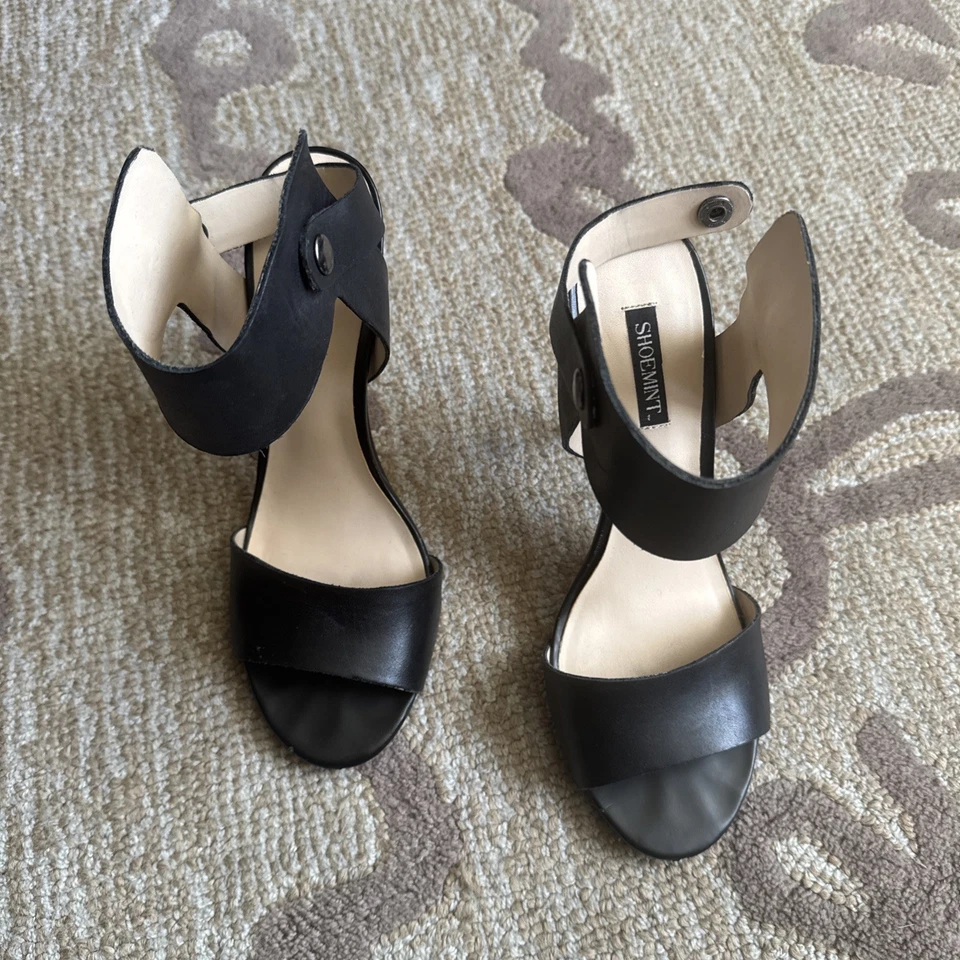 Tacones Kate Shoemint talla 7 - cuero negro Foto 2 de 4