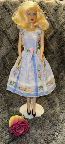 Hankie Couture Barbie Floral Dress Fashion Doll Vintage