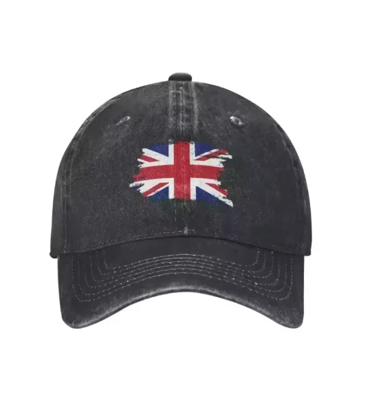 United Kingdom UK Flag Adjustable Cotton Baseball Cap Men Union Jack Free P&P