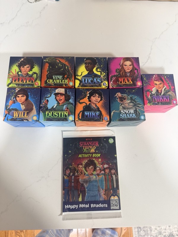Brand New Full Set of McDonald’s Stranger Things Happy Meal Toys 2026