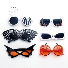 Halloween Costume Sunglasses Set 6 Pack Spooky Eyewear with Skeleton, Pumpk...