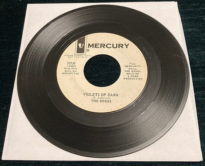 The Robbs: Violets of Dawn/Girls, Girls 45 Mercury PROMO garage VG