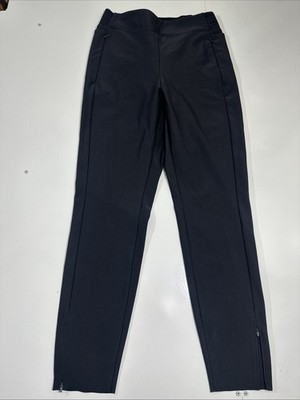 Athleta Black Stellar Tight Legging Pants Zip Ankle Women's Size 8 Casual Sport