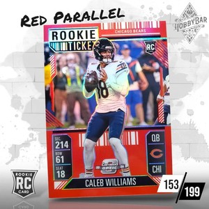 Caleb Williams 2024 Contenders Optic Rookie Ticket Red /199 Chicago Bears RC #68