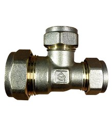 PACK OF 2 - 28mm x 22mm x 22mm Compression Reducing Tee - FREE Next-Day Delivery