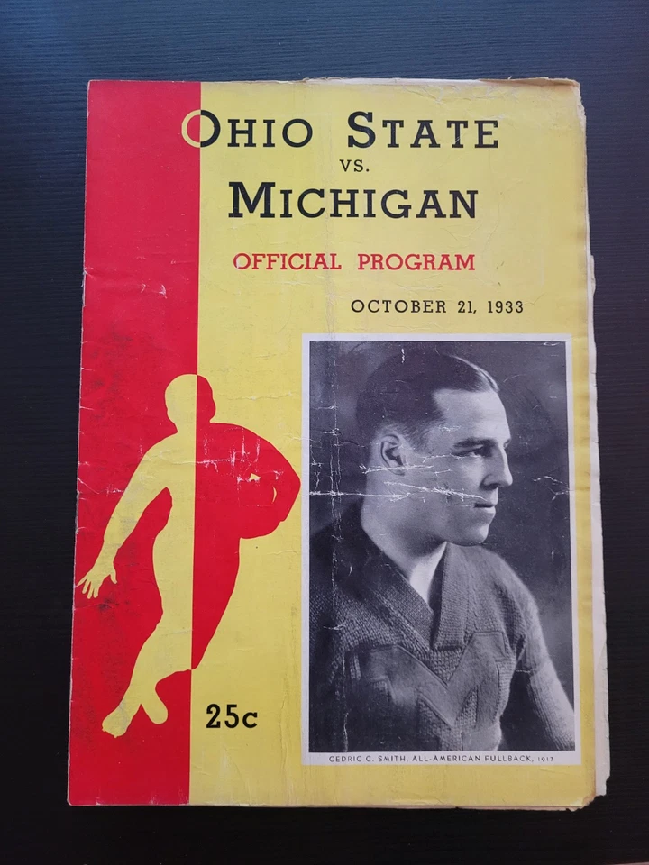 1933 UNIVERSITY MICHIGAN WOLVERINES PROGRAM OSU MINNESOTA MSU GERALD FORD LOT 3 - Image 4 of 4