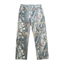 VTG Wrangler Pro Gear RealTree Hardwoods Sz 35X33 Woodland Camouflage Pants Camo