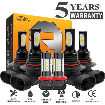 For Caterpillar CT660 Truck 2011-2017 LED Headlight Fog Light Bulbs Upgraded Kit