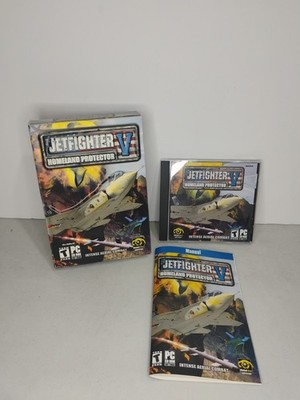 Jet Fighter V ~ Homeland Protector PC CD-ROM 3D Box Cover CIB w Manual