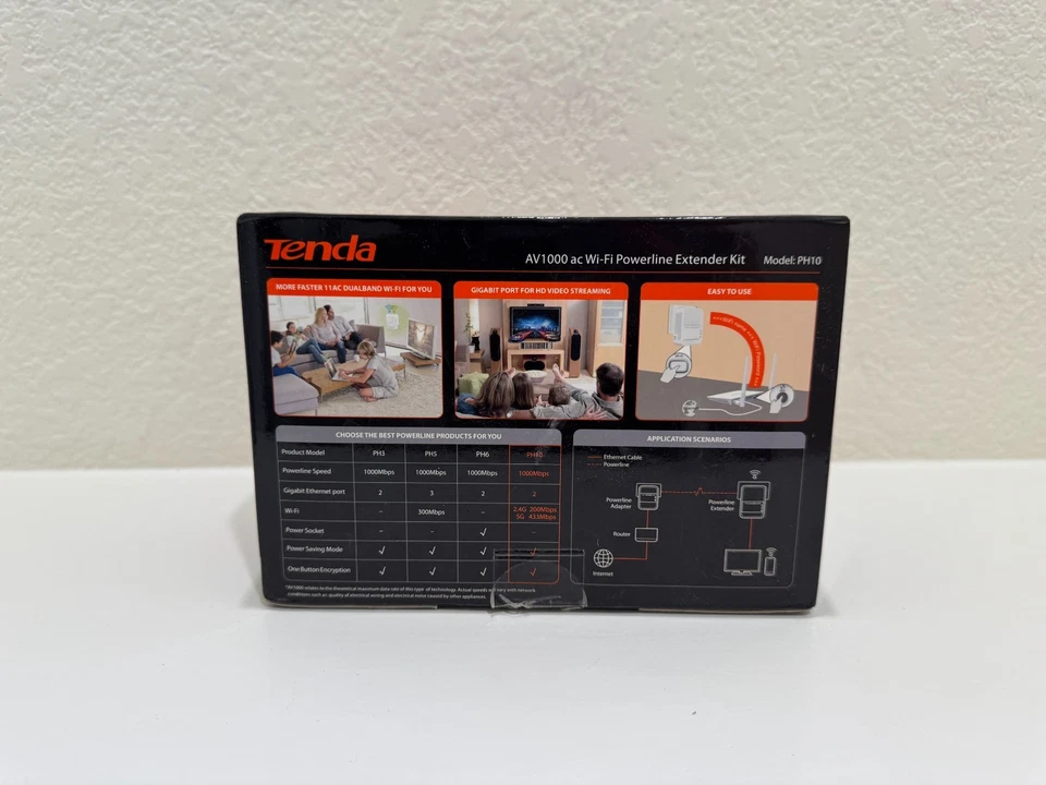 Tenda AV1000 AC Wi-Fi Powerline Extender Kit (Model PH10) – Complete with Box - Image 4 of 4