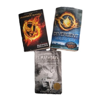 Hunger Games Divergent Map of Days Paperback Lot Collins Roth Riggs Fiction