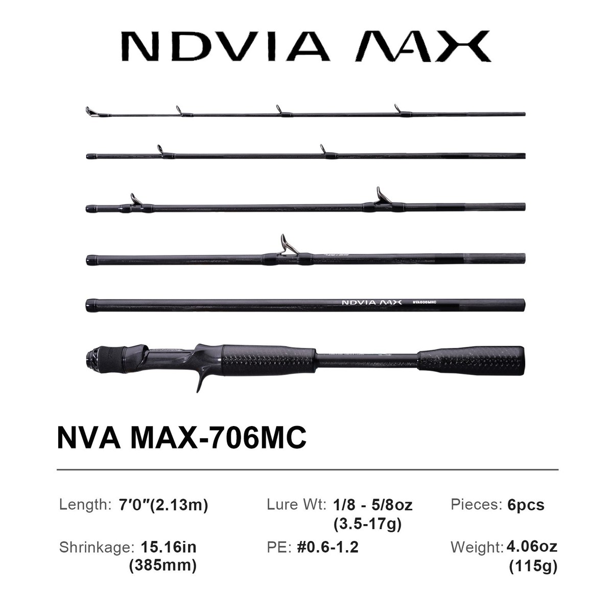 PURELURE NDVIA MAX Travel Ajing Eging Fishing Rod Cast/Spin 6