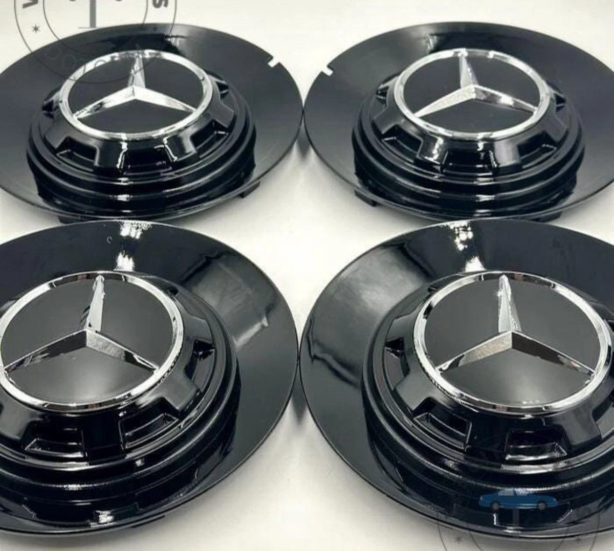 YUEGOO 4 Pezzi Tappi Coprimozzo Auto per Mercedes Benz