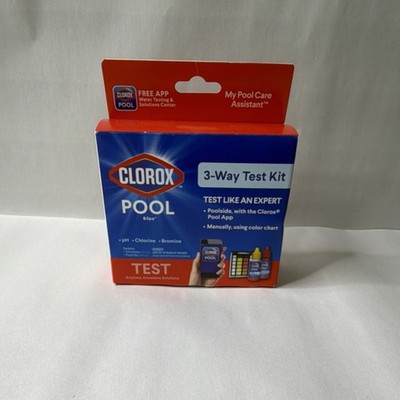 Clorox 3-Way Vial Test Kit 73000CLX for Pools & Spas, pH Chlorine Bromine