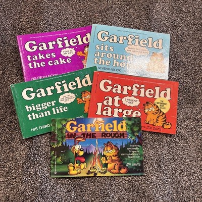 Vintage Garfield Comic Book Lot Of 5 By By Jim Davis