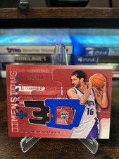 2003 Triple Dimensions 3-D Memorabilia Warm-Up  /999 Peja Stojakovic #3DW48 1dm4