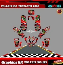 Graphics Kit Premium Polaris 500 Predator 2008 525 Decals Stickers Atv