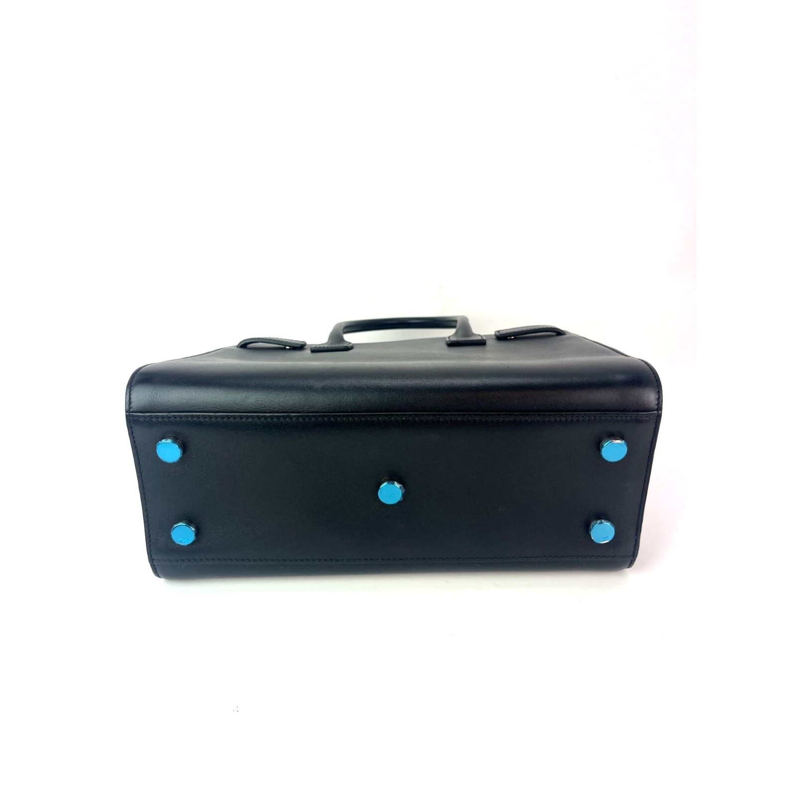 Borsa a tracolla Saint Laurent Sac De Jour con toppe impreziosite in pelle nera Ebay L