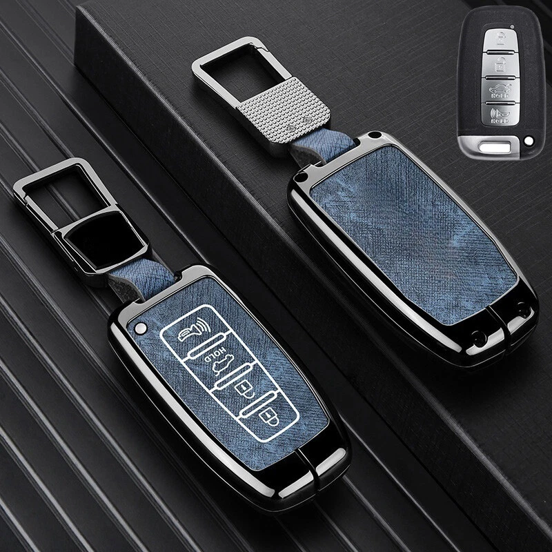 Zinc Alloy Leather Car Key Fob Case Cover Bag For Kia Sorento Borrego Sportage - Изображение 4 из 4