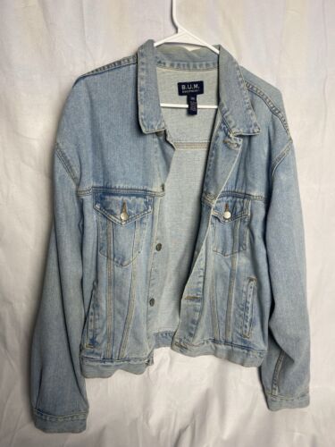 Retro BUM Equipment Jean Jacket Denim Men’s Medium Metal Buttons Cotton
