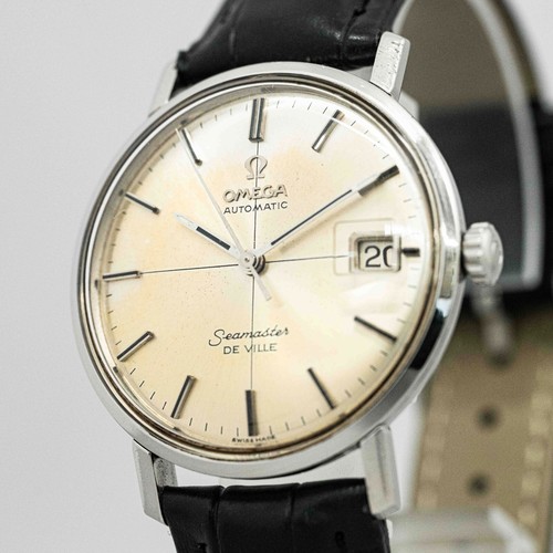 **NEAR MINT** Vintage OMEGA Seamaster De Ville Automaitc Cal.562 Cross Line Mens