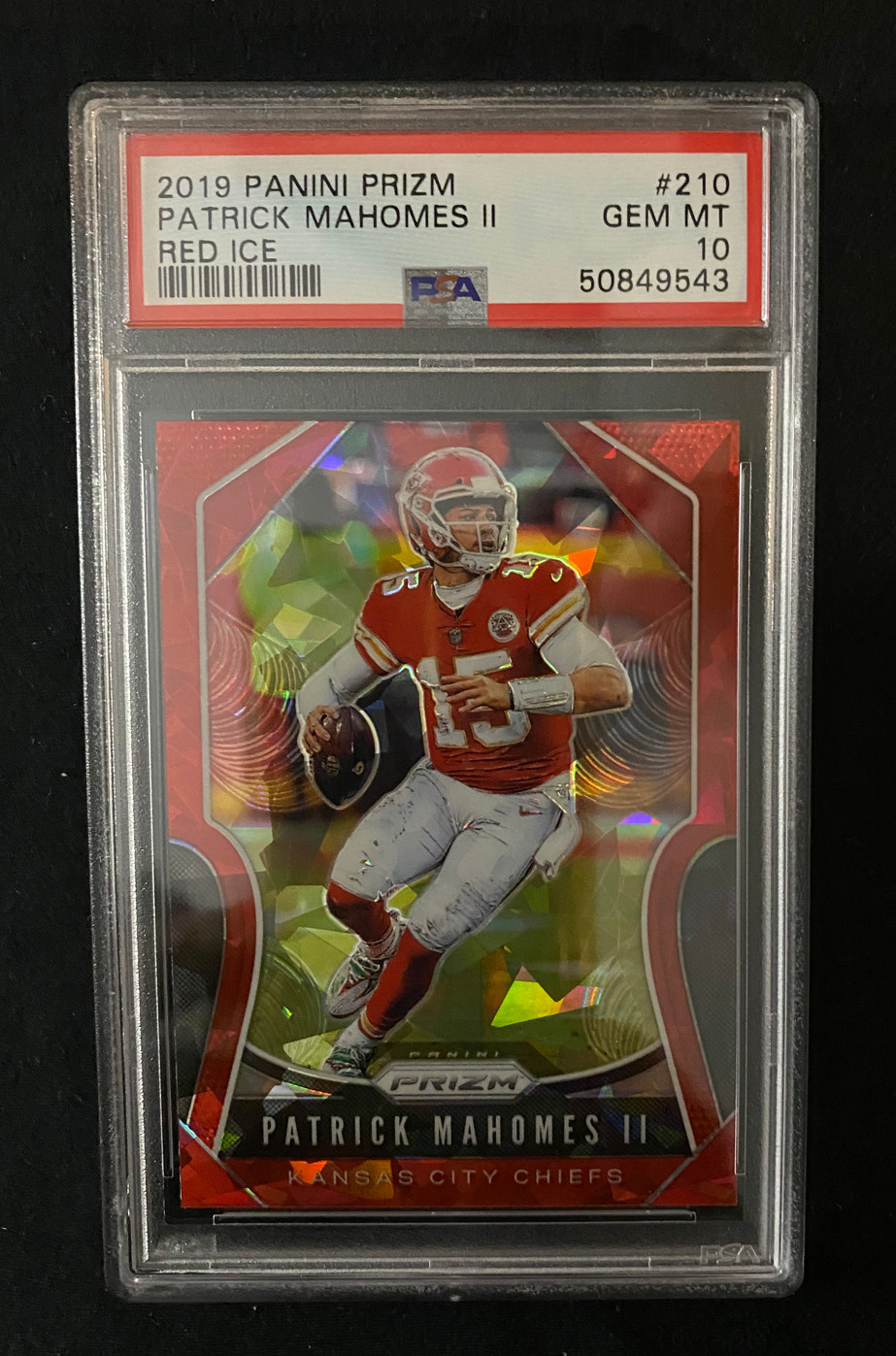 Patrick Mahomes II 2019 Panini Prizm #210 Red Ice PSA10 GEM MINT & HOT SUPERSTAR