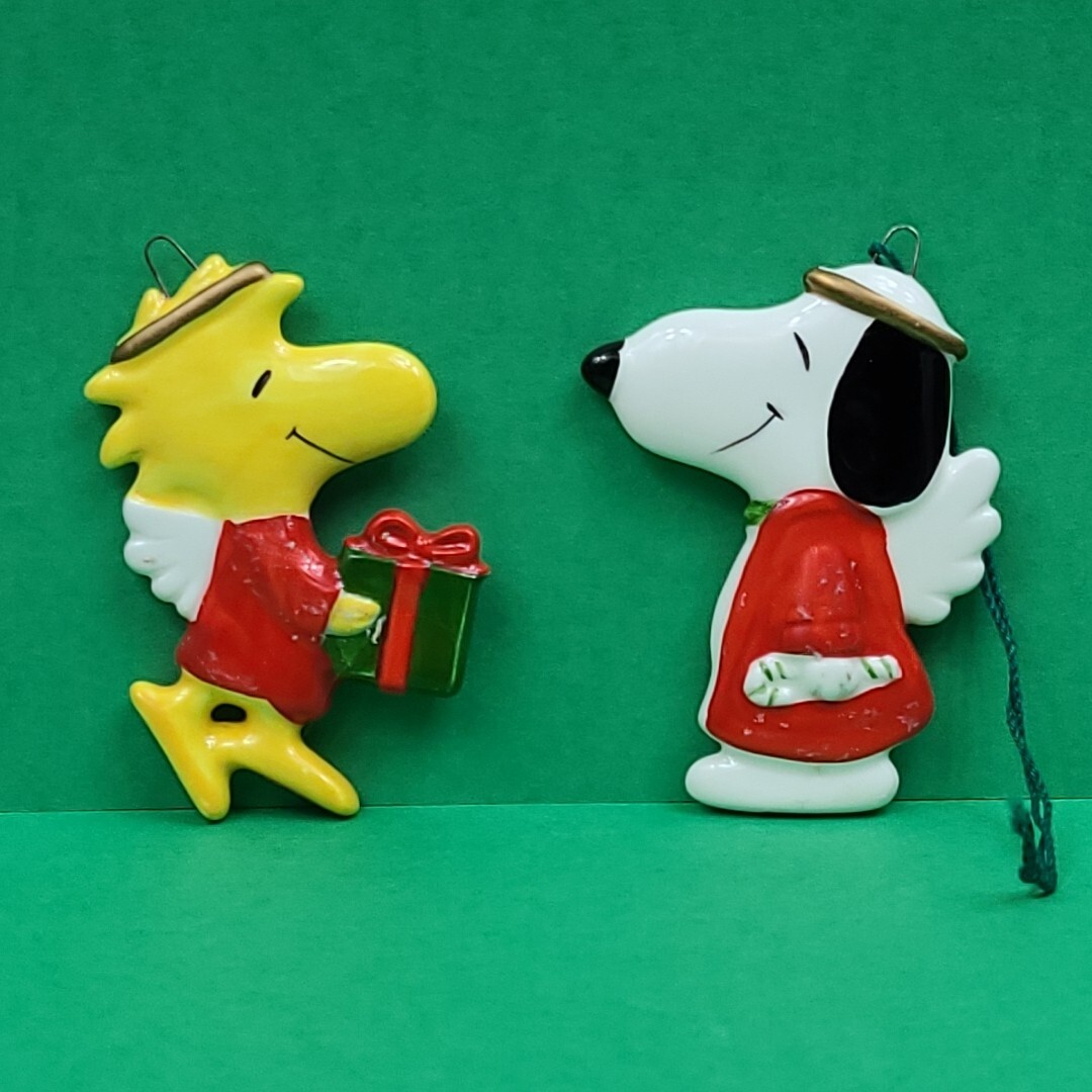 Peanuts Christmas Ornaments Snoopy And Woodstock Angels (Japan