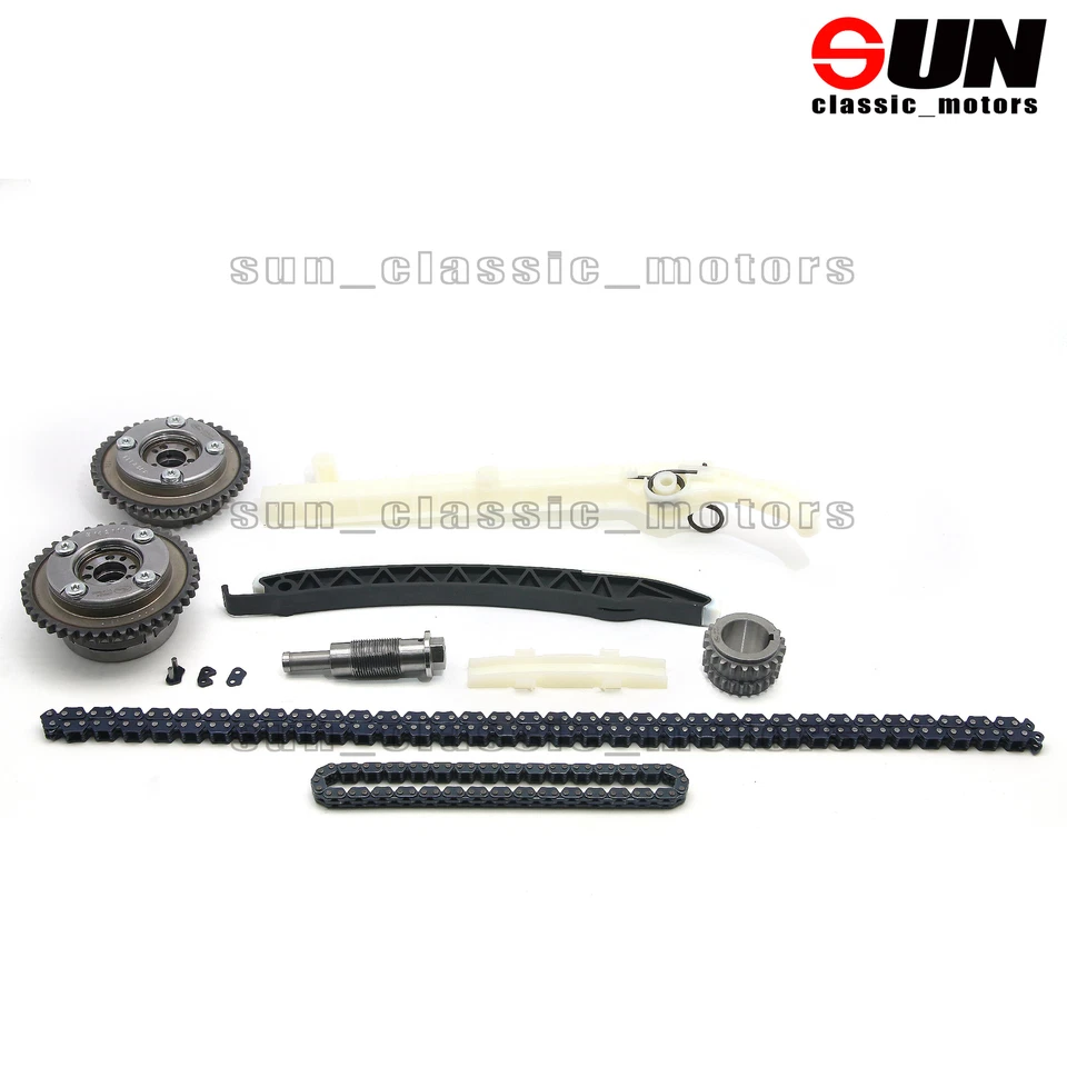 Kit de tensor de cadena de distribución 9 piezas engranajes VVT para Mercedes-Benz M270 M274 1,6 L/2,0 L Foto 3 de 4