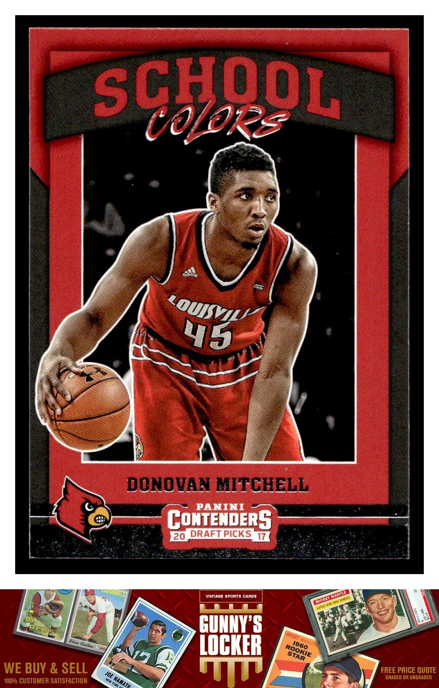 2017 Panini Contenders Draft Picks School Colors Donovan Mitchell 29