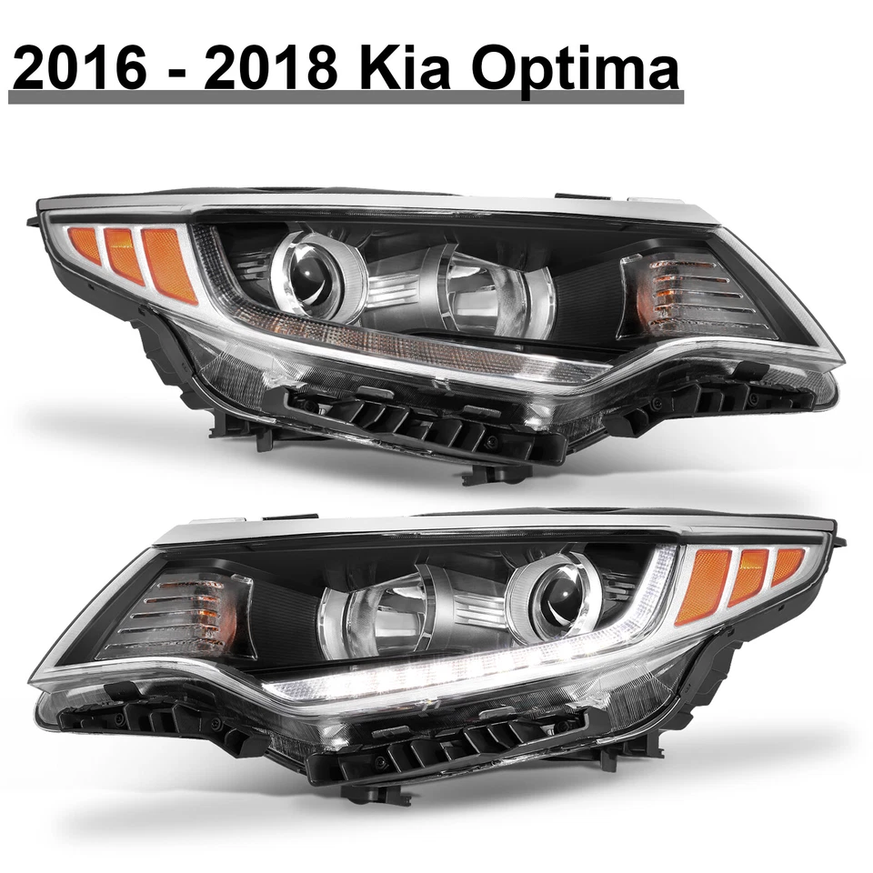 Faros LED DRL para Kia Optima 2016 2017 2018 con bombillas faros izquierda y derecha Foto 2 de 4
