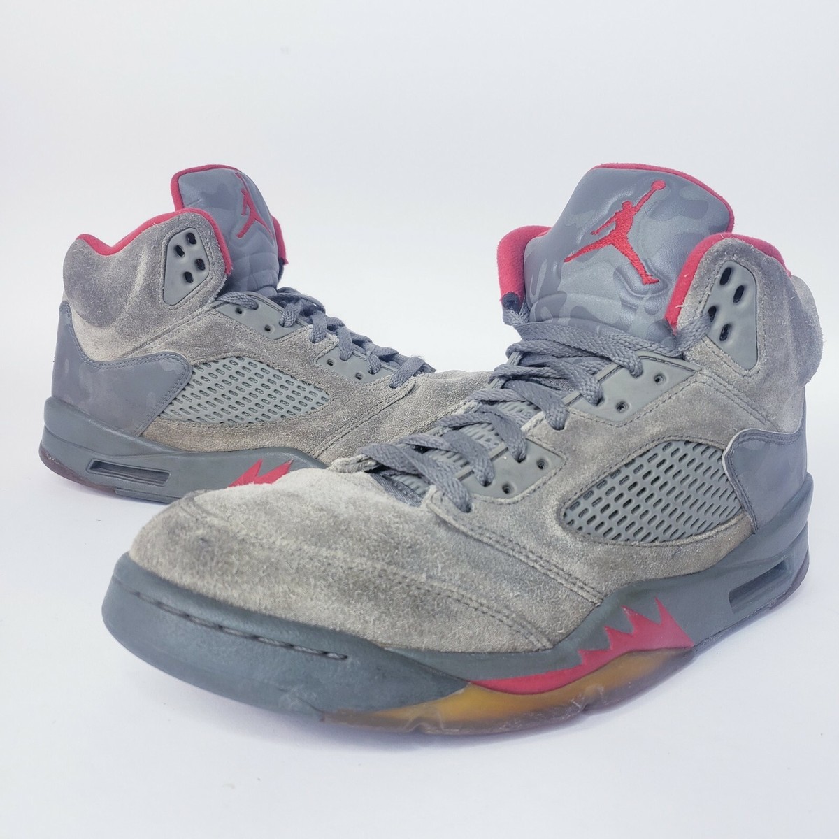 Nike Air Jordan 5 Retro P51 Camo 136027-051 Green Red Size