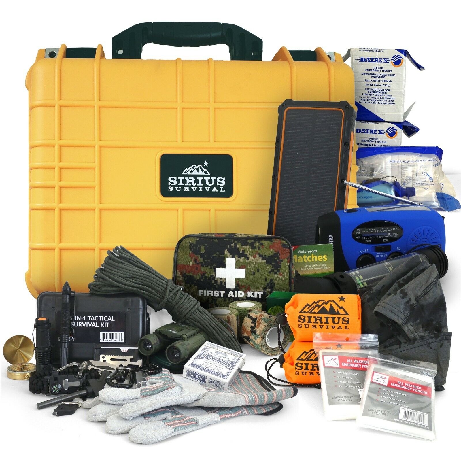 Emergency Preparedness &Amp; Survival Kit For 2, Over 175 Pcs, Waterproof Hard Case