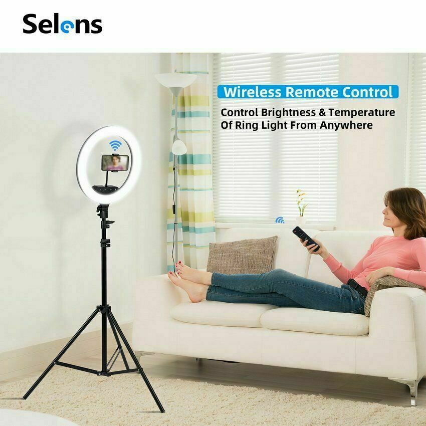 Luce Ad Anello LED Con Treppiede Regolabile Fino A 190 Cm – Illuminazione Professionale Per Foto, Video, Makeup E Live Streaming