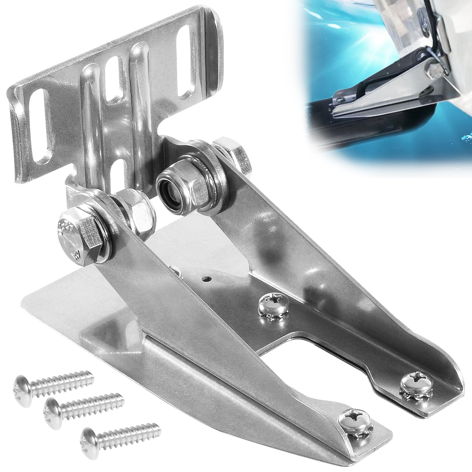 for Garmin Heavy-Duty Transducer Transom Mount Bracket Spray Sheild 010-12006-11