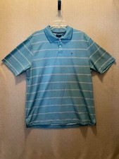Arrow Polo Men's Large Green with Blue stripes