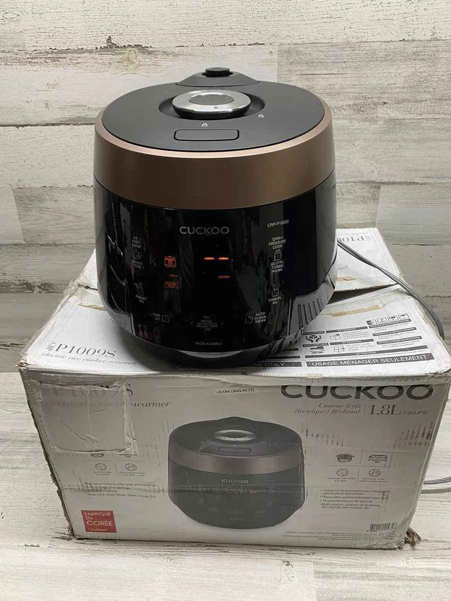 Cuckoo CRP-P1009S 10 Cups Electric Pressure Rice Cooker (Black)