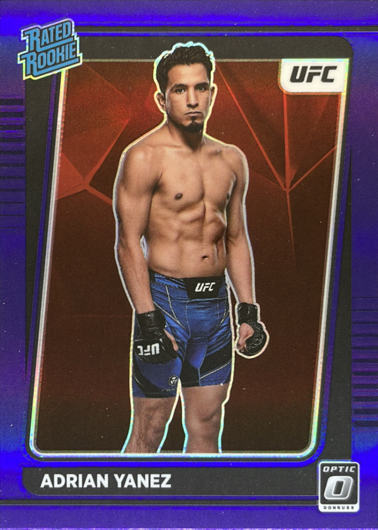 2022 Panini Donruss Optic UFC Adrian Yanez Purple Prizm Rated Rookie #105