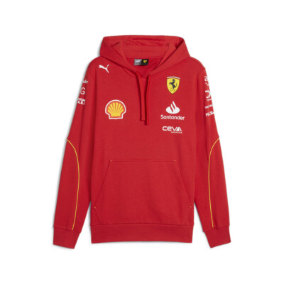 PUMA Scuderia Ferrari Team Hoodie Mens Red Casual Outerwear