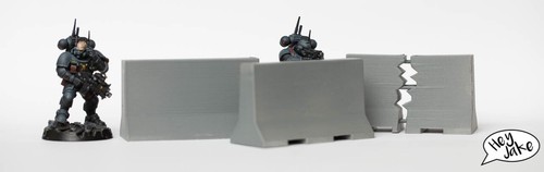 Wargaming Terrain: Jersey Barrier x6 | Warhammer 40K - Imagen 8 de 11
