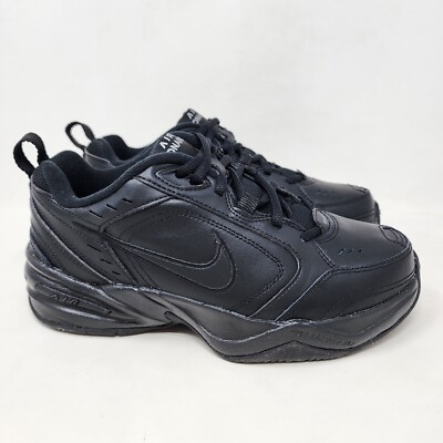 Nike Air Monarch IV Sneakers Triple Black 416355-001 Mens Size 6 4E Wide