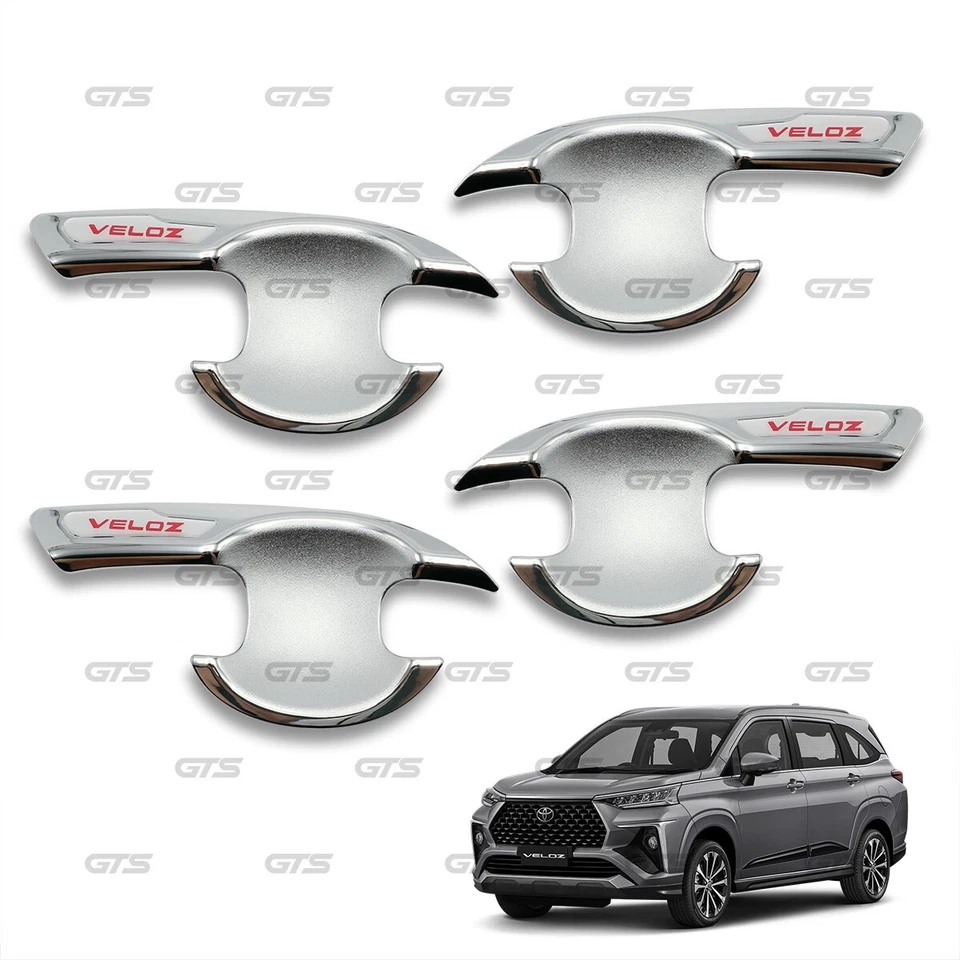 Fits Toyota Avanza Veloz SUV 2022 - 24 Chrome 4Dr Bowl Insert Handle Cover - Image 4 of 4