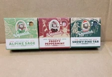 Lot Of 3 Bars - Dr. Squatch Soap Frosty Peppermint Snowy Pine Tar Alpine Sage 