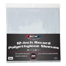 100 Clear Plastic LP Outer Sleeves 3 Mil. HIGH QUALITY Vinyl Record Album Covers
