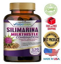 Cardo Mariano Capsules, Milk Thistle Silimariano, Detoxifies Regenerates organic